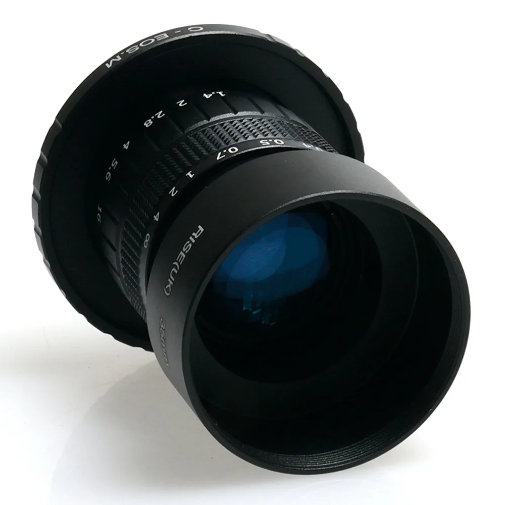 FUJIAN 50mm f/1.4 CCTV F1.4 camera Lens + C-EOSM Mount + Lens Hood + Macro Ring for Canon EOS M EOS M2 M3 M10 FUJIAN 50mm f/1.4 CCTV F1.4 camera Lens + C-EOSM Mount + Lens Hood + Macro Ring for Canon EOS M EOS M2 M3 M10
