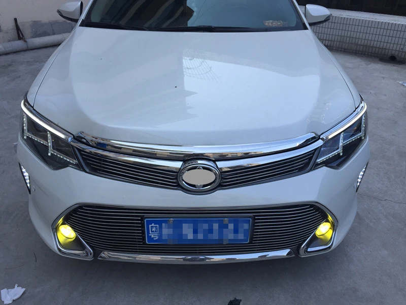 Car flashing 2PCS Car Headlight Eyebrow with Turn Signal 12V DRL LED Daytime Running Light For Toyota Camry