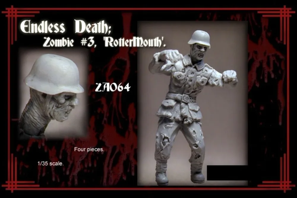 

New Unassembled 1/35 Endless RotterMouth Zombie soldier Resin Kit DIY Toys Unpainted resin model