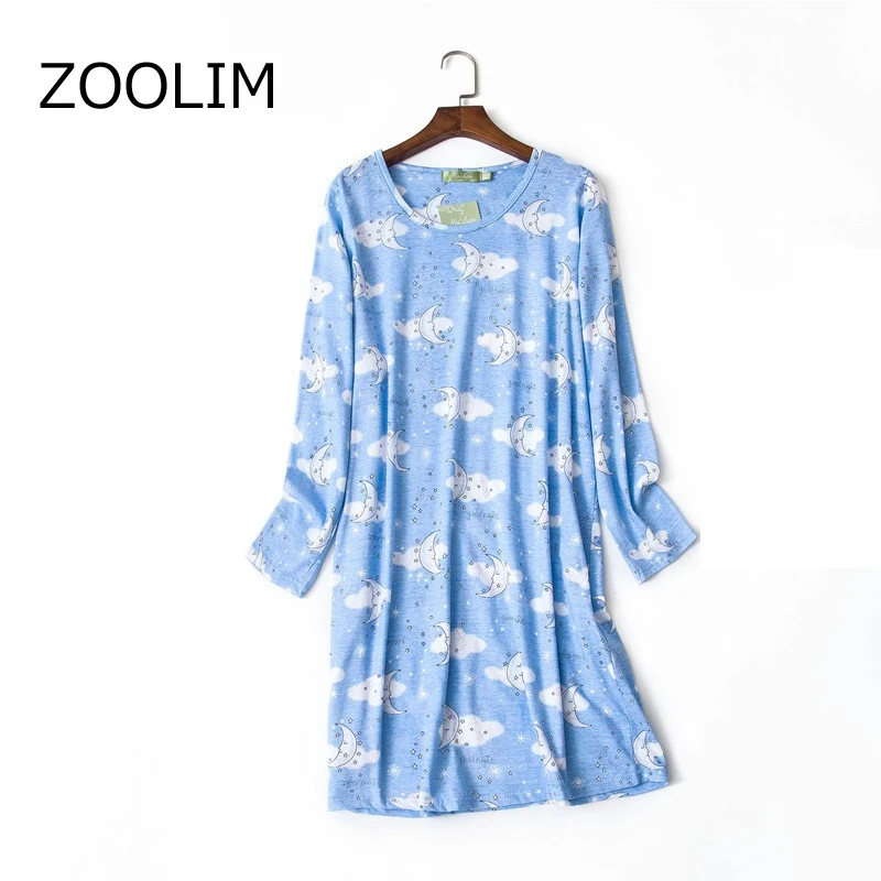 

100% Cotton Women Nightdress Autumn Long Sleeve Nightshirts Simple Cotton Shirt Nightgowns Nightwear Night Dress Sleepwear