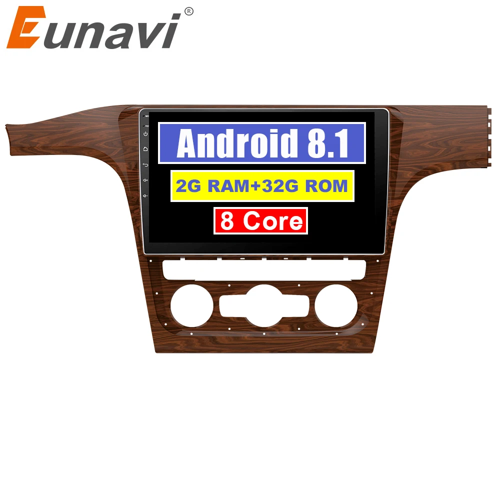 

Eunavi Android 8.1 Octa-core 10.1 inch Car Radio HeadUnit GPS Navi Player for VW Volkswagen Touran 2016 With SWC WIFI 2G+32G