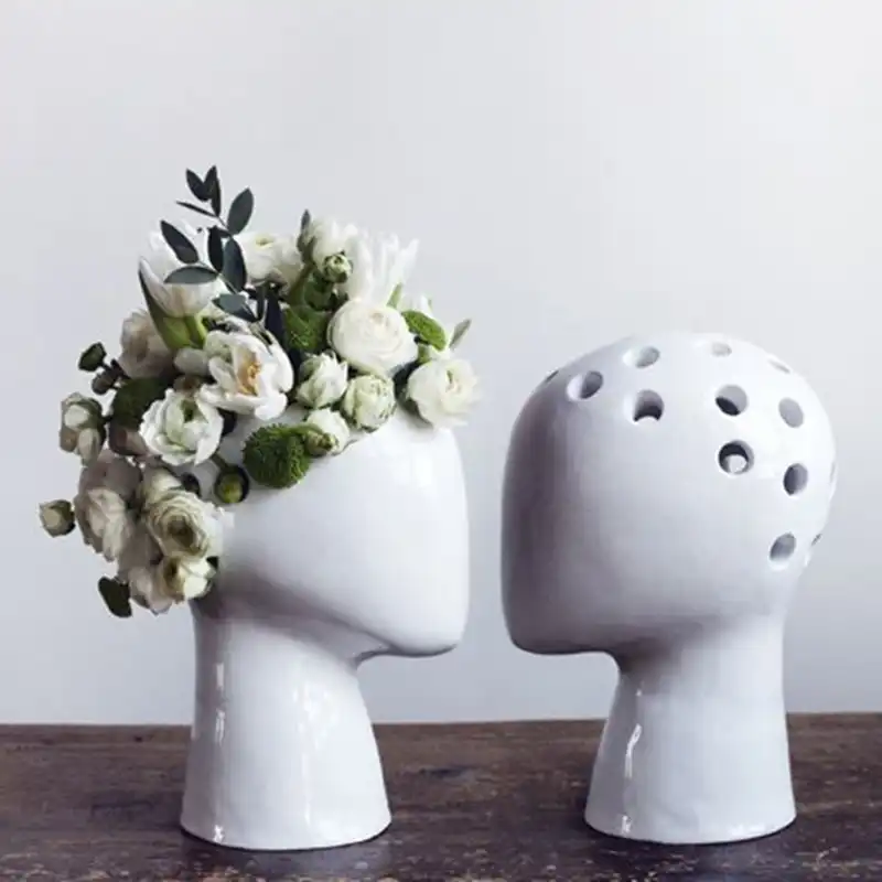 Scandinavian Design Cheap Ceramic Vase Creative Fashion White