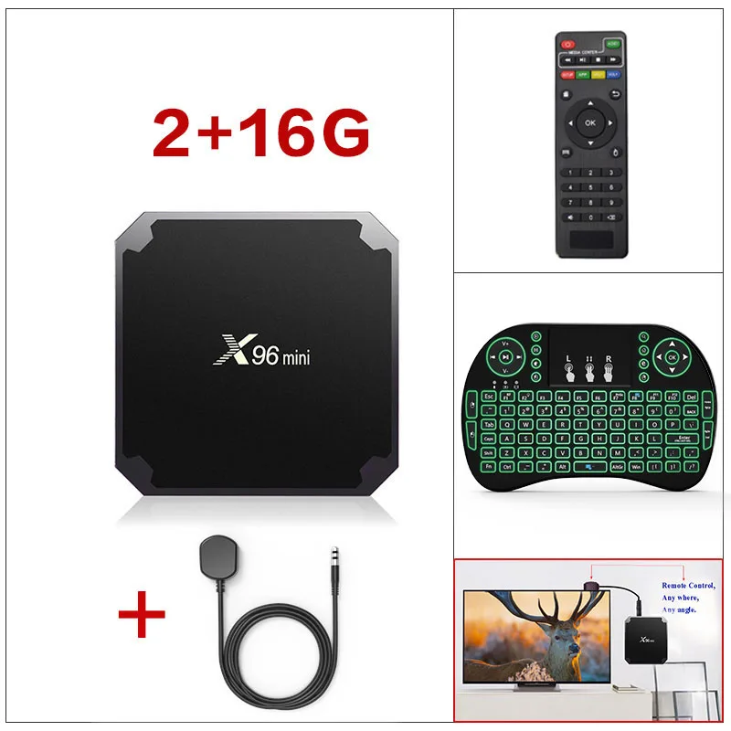 DQiDianZ X96mini Android 9,0X96 мини Smart tv BOX S905W четырехъядерный Поддержка 2,4G беспроводной wifi медиаплеер приставка - Цвет: 2G 16G add I8