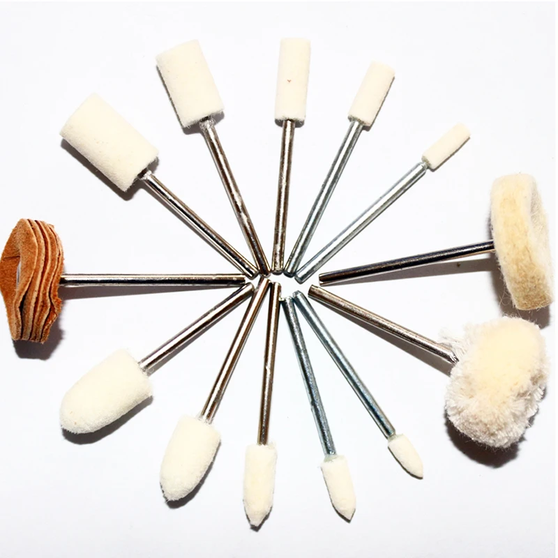 

13pcs Dental Cotton Wool Polishing Wheel Polishers for Rotary Tools Dental 2.35mm Shank