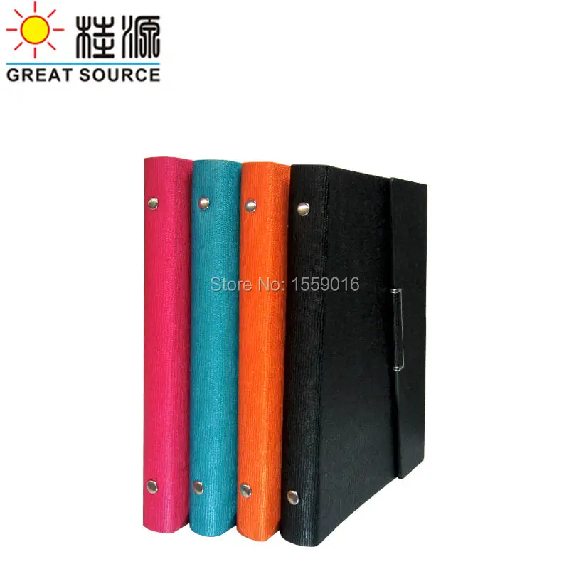 

Free shipping color leather Ring Leather Notebook