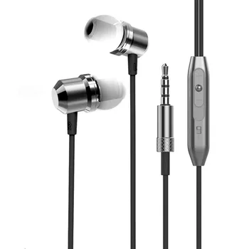 

Wholesale 3.5mm Magnetic Dynamic Music Earphone with Mic Headset Metal In-Ear Earbuds for Mobile Phones Drop-shipping YX003