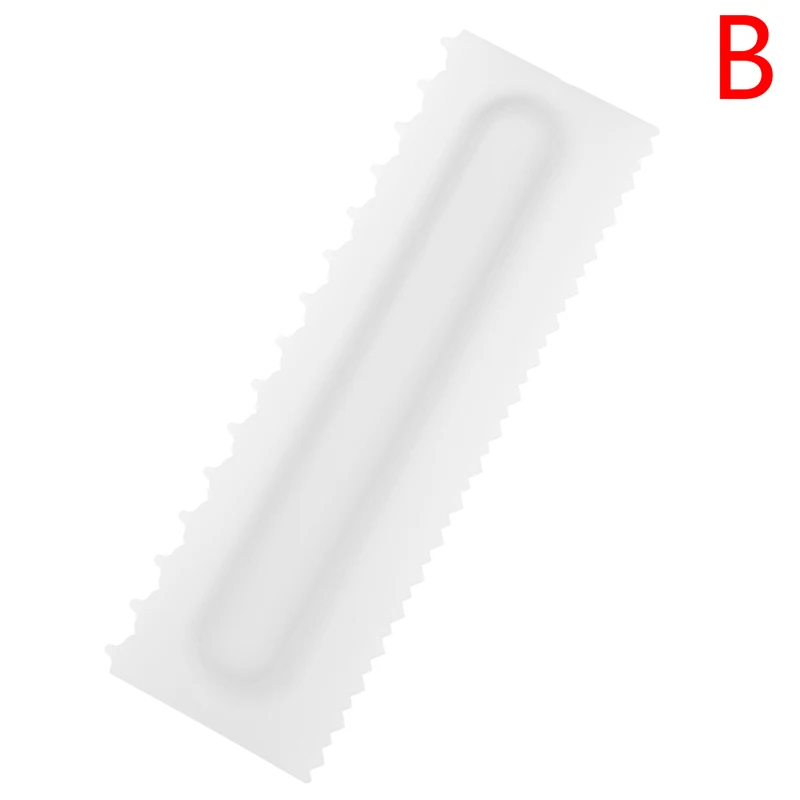 4Styles Cake Decorating Comb Icing Smoother Cake Scraper Pastry Baking Tools for Cake Tool - Цвет: B