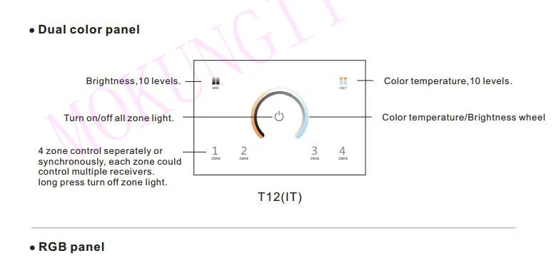 Сенсорная панель 4 зона, RGBW DMX512 Master& RF пульт дистанционного управления T14(IT) RGBW кольцо DMX512 панель управления и RF2.4 пульт дистанционного управления