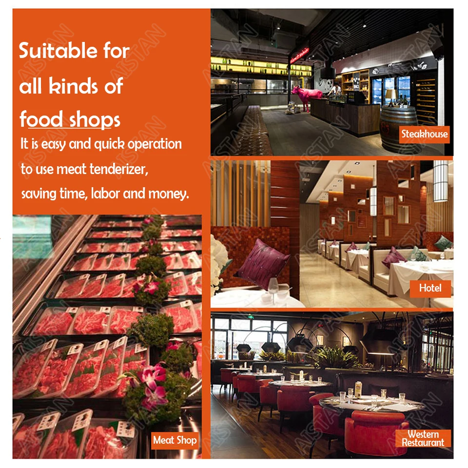 ETS737 Commercial electric/manual meat tenderizer machine for kitchen equipment