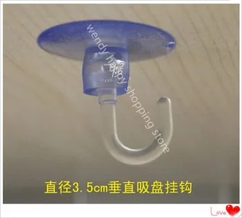 

3.5cm Transparent sucker hook vertical Wall Hooks Hanger Kitchen Bathroom Suction Cup Sucker Accessorie