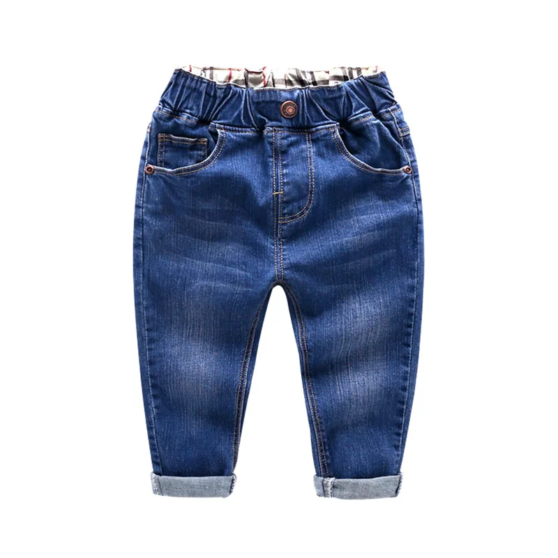 Весенне-осенние джинсы для мальчиков крутые детские джинсы универсальные штаны детская одежда для мальчиков, весенние модные джинсы для мальчиков, брюки - Цвет: light bluu