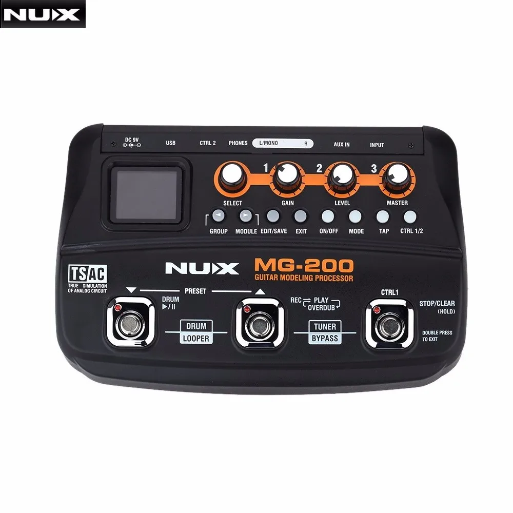 NUX MG-200 процессор для моделирования гитары мультиэффектный процессор с 55 эффектными моделями EU Plug высокое качество