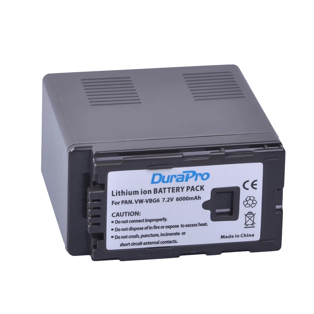 Durapro 1 шт. 6000 мАч VW VBG6 литий ионная батарея аккумуляторная для камеры Panasonic HDC|camera