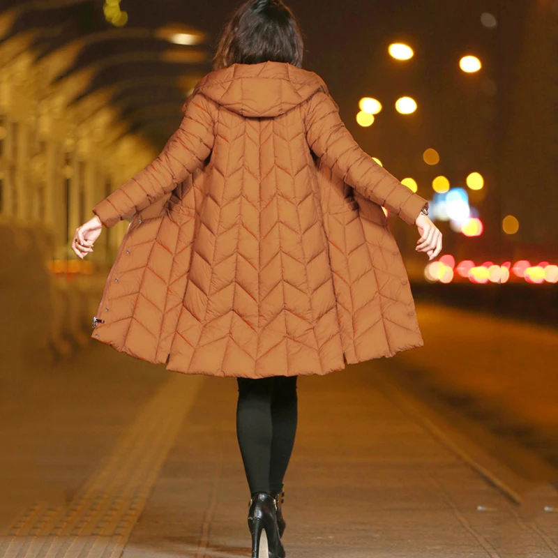 Хлопковая куртка женская с подкладкой длинное плотное зимнее теплое пальто утепленные куртки женская верхняя одежда Pakas Женское пальто большого размера