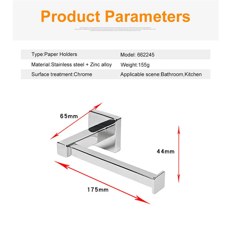 SRJ Hardware Accessories Stainless Steel Zinc Alloy Toilet Paper Holder Towel Rack Bathroom Accessories Paper Storage Rack