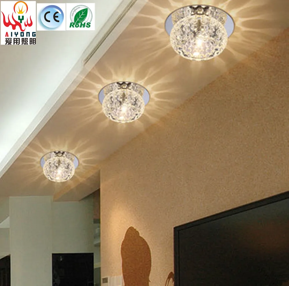 

Small crystal aisle lights LED corridor lights color can be embedded foyer lights personalized porch ceiling lamps