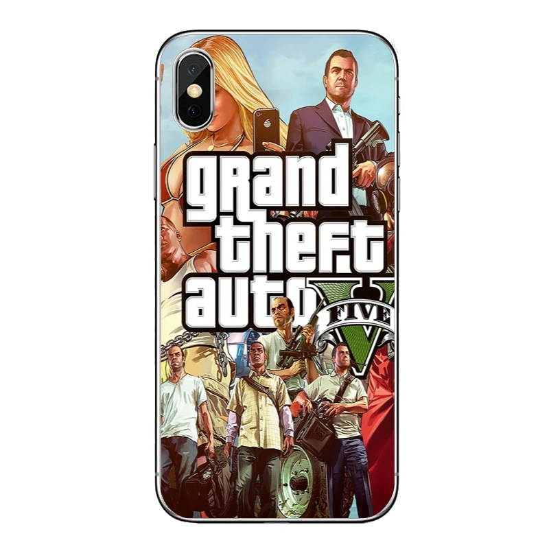 GTA 5 Grand Theft мультфильм для Samsung Galaxy J8 J6 J5 J4 J3 J2 Plus Prime pro 2016 2017 2018 чехол мягкий телефона
