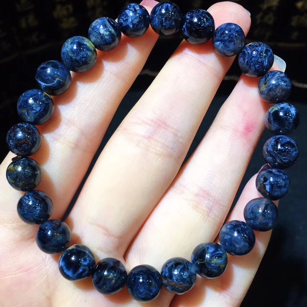 

100% 8.3mm Natural Namibia Pietersite Blue Yellow Beads Gemstone Round Bead Bracelets Man Women Drop Shipping B18089
