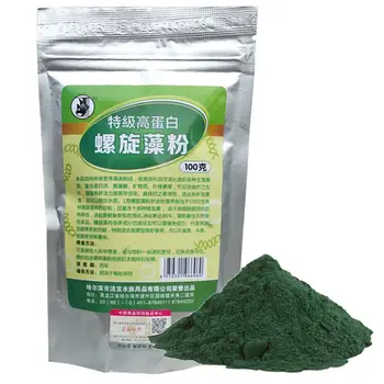

100g/bag 100% Natural Enhance-Immune Organic Spirulina Powder Fish Food Health Anti-fatigue Anti-radiation Loss Weight