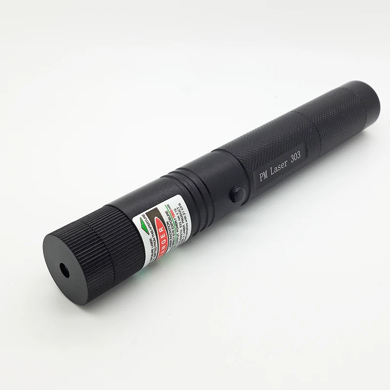 1x Green Laser Pointer Pen Adjustable Focus532nm 303 keyed 18650 Bat &UK Charger 