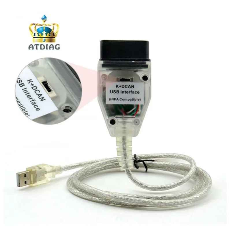 Автомобильный Кабель для BMW INPA K + CAN с чипом FT232RL переключателем DCAN USB кабель