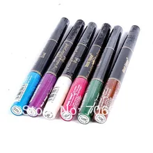 Тени для век палка 12 шт. в упаковке, 12 видов цветов 2In1 Водонепроницаемый карандаш для век изумрудно-M2027