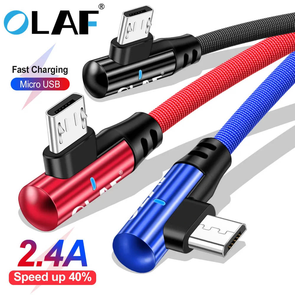 Олаф микро USB кабель 90 градусов быстрая зарядка данных Android USB кабель для samsung galaxy s7 edge xiaomi redmi htc USB Micro шнуры