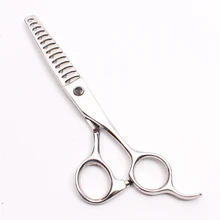 6 ''индивидуальный логотип Япония 440C профессиональные человеческие волосы Истончение Парикмахерские ножницы 14 зубов 40% истончение C2004