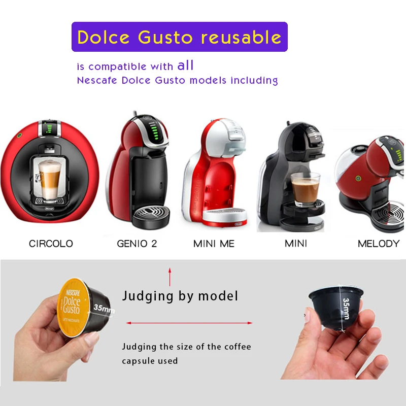 Нержавеющая сталь Dolce Gusto Кофе пополняемая многоразовая капсула filte Совместимость постоянный адреса capsulas кафе многоразовые kahve