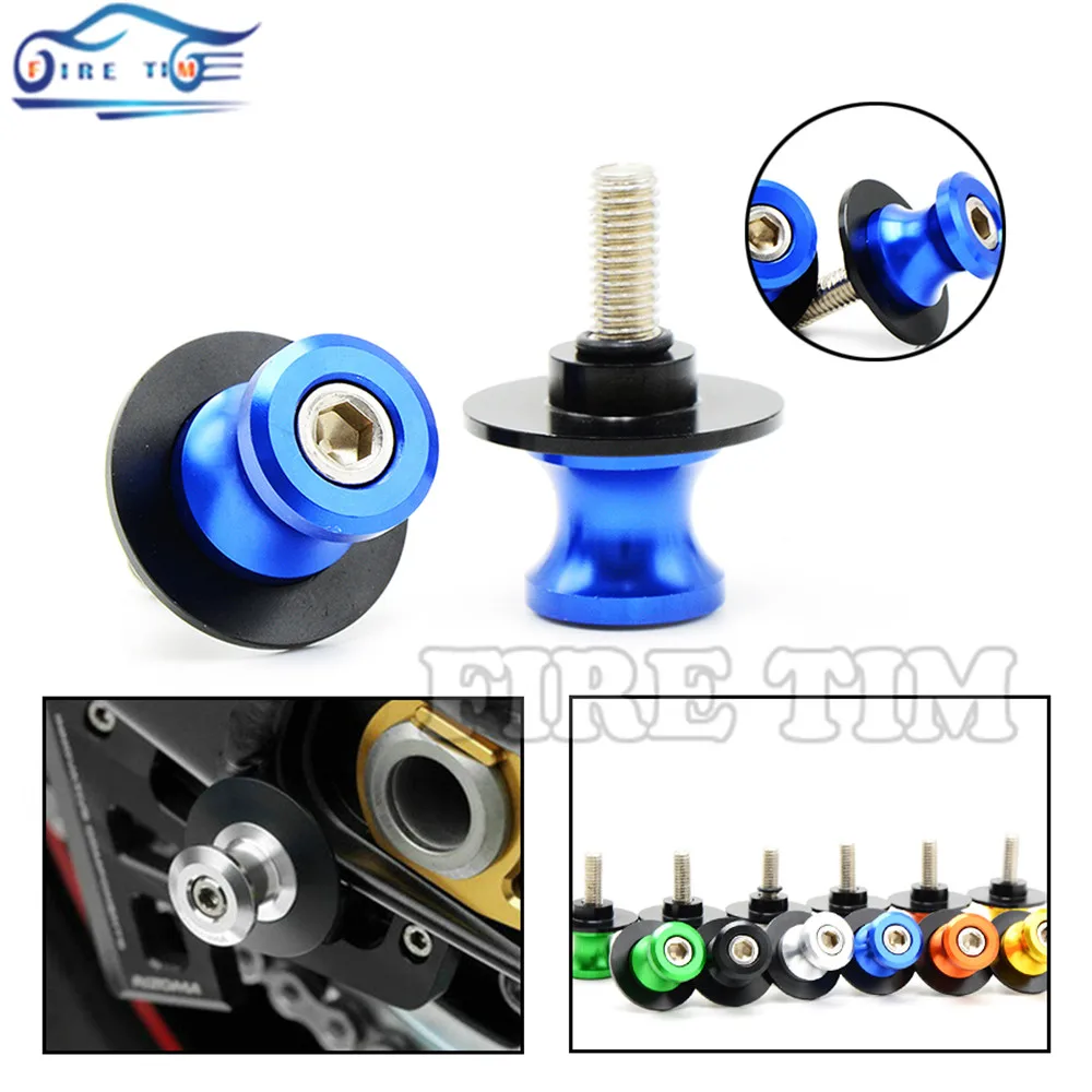 

New motorcycle parts Aluminum Swingarm Spools slider 6 colors 6mm 8mm 10mm for yamaha YZF R1 R6 FZ1 FZ6 FZ800 XJ6