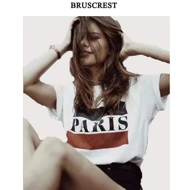 

T shirt women harajuku summer top korean fashion womens clothing PARIS casual streetwear short sleeve shirts tops clothes 2018