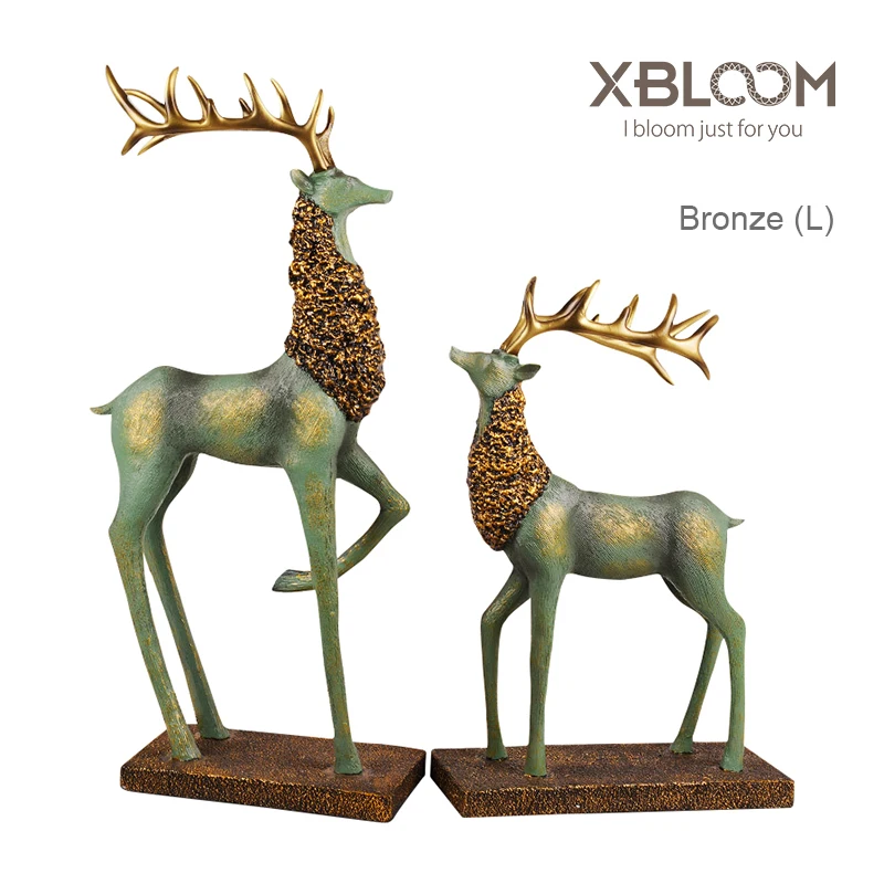 

Elk simulation deer animal decoration Europe and crafts home decoration accessories decoracion hogar House decorated statue