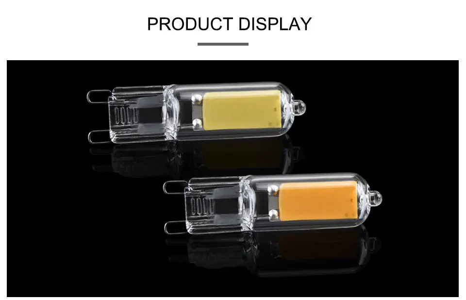 EeeToo Night Light LED Lamp G9 220V COB Glass Body LED Bulb Tubes 5W 7W 9W Night Light Lamp for Bedroom Replace Halogen Lighting (7)