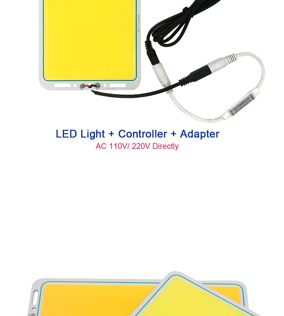 200w 12v cob led panel light car lighting bulbs outdoor lamp (8)