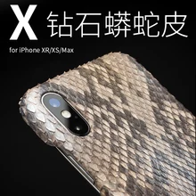 Натуральная кожа питона задняя крышка для iPhone X XS XR Max роскошный ультратонкое покрытие чехол для iPhone X XS XR Max
