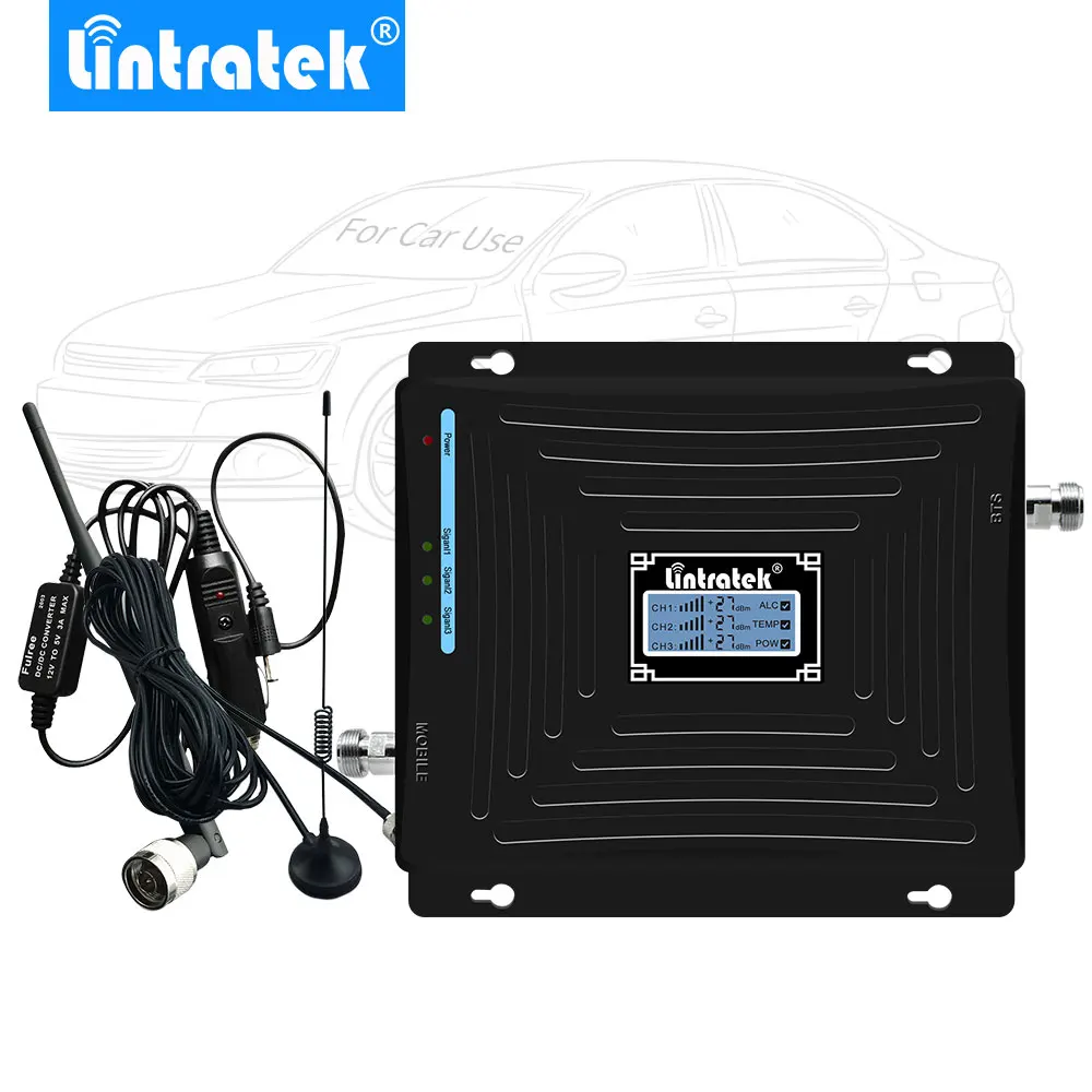 Автомобильный усилитель сигнала Lintratek, 2G 3G 4G, усилитель сигнала сотового телефона, 2100 МГц, 1800 МГц, 900 МГц, тройная полоса, повторитель сигнала ... Автомобильный усилитель сигнала Lintratek, 2G 3G 4G, усилитель сигнала сотового телефона, 2100 МГц, 1800 МГц, 900 МГц, тройная полоса, повторитель сигнала ...