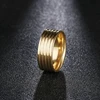 DOTIFI – bagues en acier inoxydable 316L pour femmes, bijoux de fiançailles et de mariage, 2 couleurs, 5 cercles ► Photo 1/6
