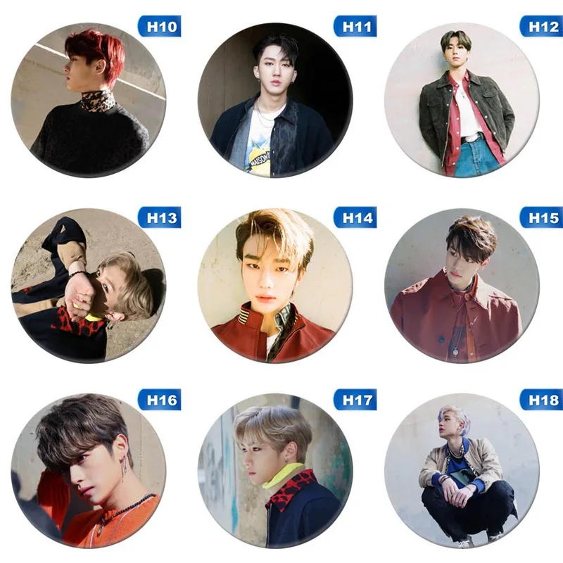 

Kpop Stray Kids Round Badge For Bag Hats Clothes Fashion Chest Pins Brooch Bang Felix 2019
