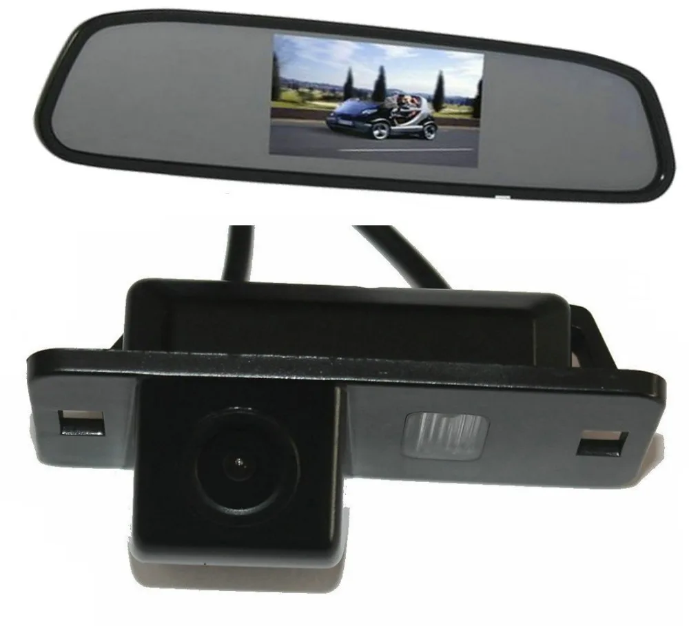 CCD Car Rear View Reverse Camera + Rear view Mirror Monitor for BMW E46