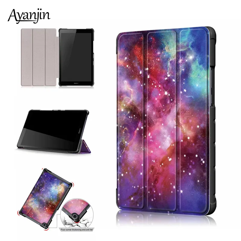 

For Huawei MediaPad M5 Lite 8.0 Case Stand Flip PU Leather For Huawei M5 Lite 8.0 JDN2-AL00/W09 Tablet Protector Cover+Film+Pen