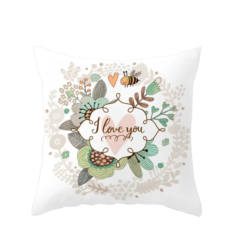 Easter Rabbit Print Pillow Cushion Case Polyester Sofa Car Cushion Cover Home Decor 2019 new product hot sale #3m11 (8)
