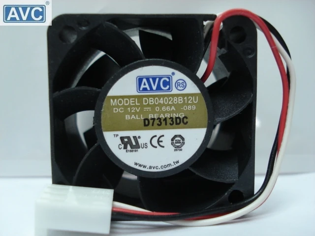Оптовая продажа Для AVC DB04028B12U 40*40*28 DC 12v 0.66A двойной шарикоподшипник сервер