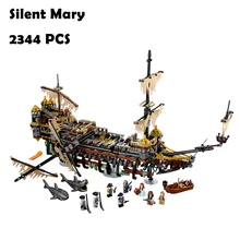 Model Building Blocks toys 16042 2344PCS Slient Mary compatible with lego Pirate Series 71042 Educational DIY toys hobbies