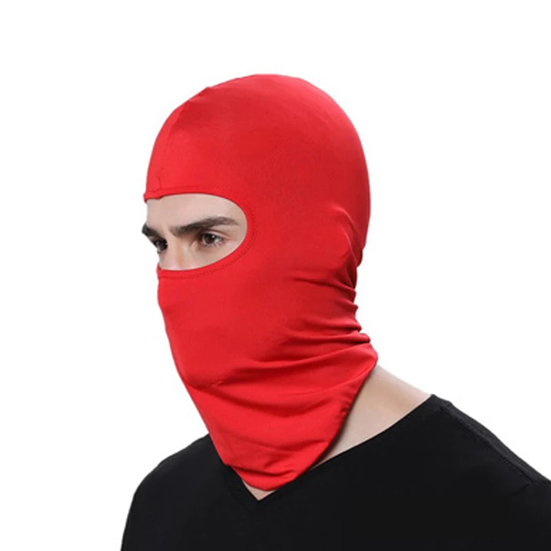VOLTOP, красочные тактические маски для лица, мотоциклетные дышащие Балаклавы, спортивные головные уборы, быстросохнущие ветрозащитные кепки, шлемы - Цвет: Красный