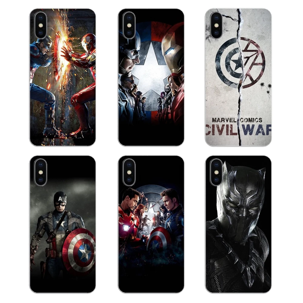 

For LG G7 Q6 Q7 Q8 Q9 V30 X Power 2 3 For OnePlus 3T 5T 6T Marvel's Captain America Civil War Movie Poster Cell Phone Case Cover