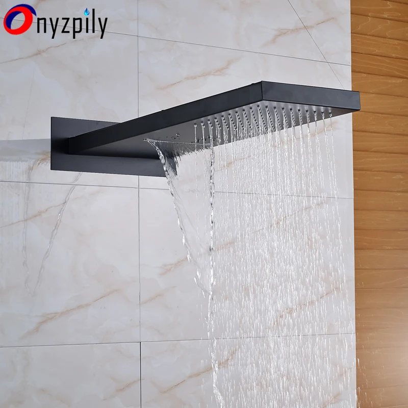 

Oil Rubbed Bronze 55*23 cmWall Mount Waterfall Rainfall Shower Head Top Head