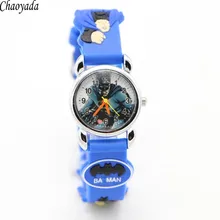 Hot sale fashion Batman Children's cartoon watches purses Students Kids  silicone quartz watch cute boy wristwatches