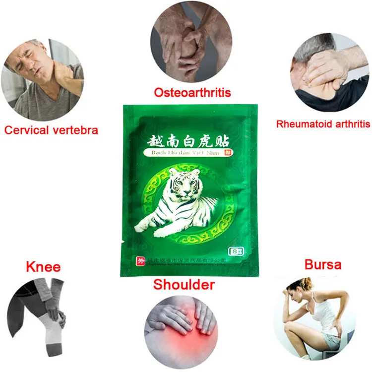 32Pcs/4bags Vietnam White Tiger Plaster Muscle Rthritis Neck/Body Pain Relief Patch sprains/Lumbar spine Ache Relaxation Plaster