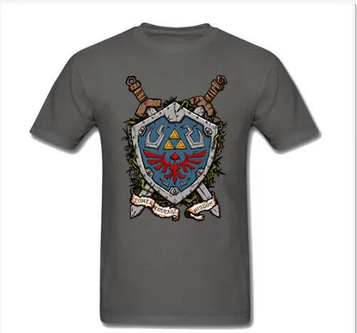 

45c Summer Fashion The Shield The Legend Of Zelda T Shirt Men Short Sleeve Soft Cotton Men T-shirt Tops Tee Plus Size