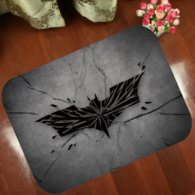 Floor Mats Anti Slip Mat Cartoon Animation Batman Bat Printed Floor Mats Anti Slip Mat Cartoon
